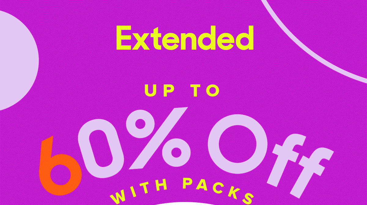 Up to 60% Off with Packs 